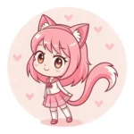 APK Kucing: Unduh v2.5.4.5 Versi Terbaru 2025 14 APK Kucing menunjukkan gadis kucing berwarna merah muda dengan hati di latar belakang.