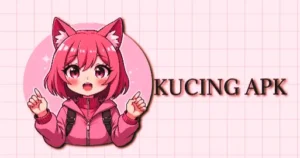 Unduh APK Kucing Untuk iOS/iPhone 2025 Versi Baru 1 Seorang gadis kucing merah muda mengacungkan jempol pada judul "Kucing APK untuk iOS" dengan latar belakang merah muda terang.